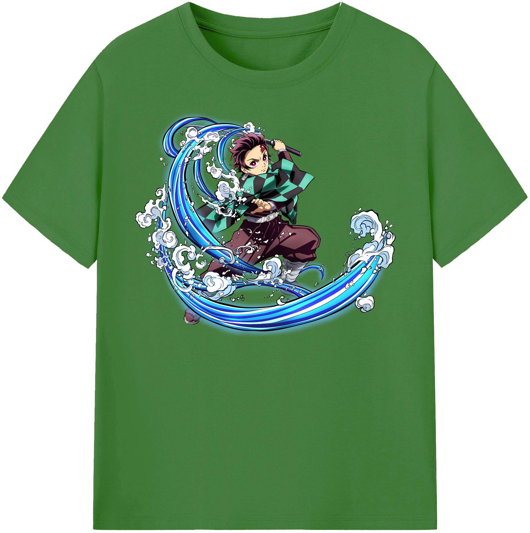 （画像用） 鬼滅の刃 竈門 炭治郎／かまど たんじろう Kamado Tanjirou レディースカジュアルプリントTシャツ（綿100％）